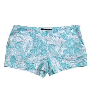 ZARA Basic Aqua Floral Paisley Shorts | L